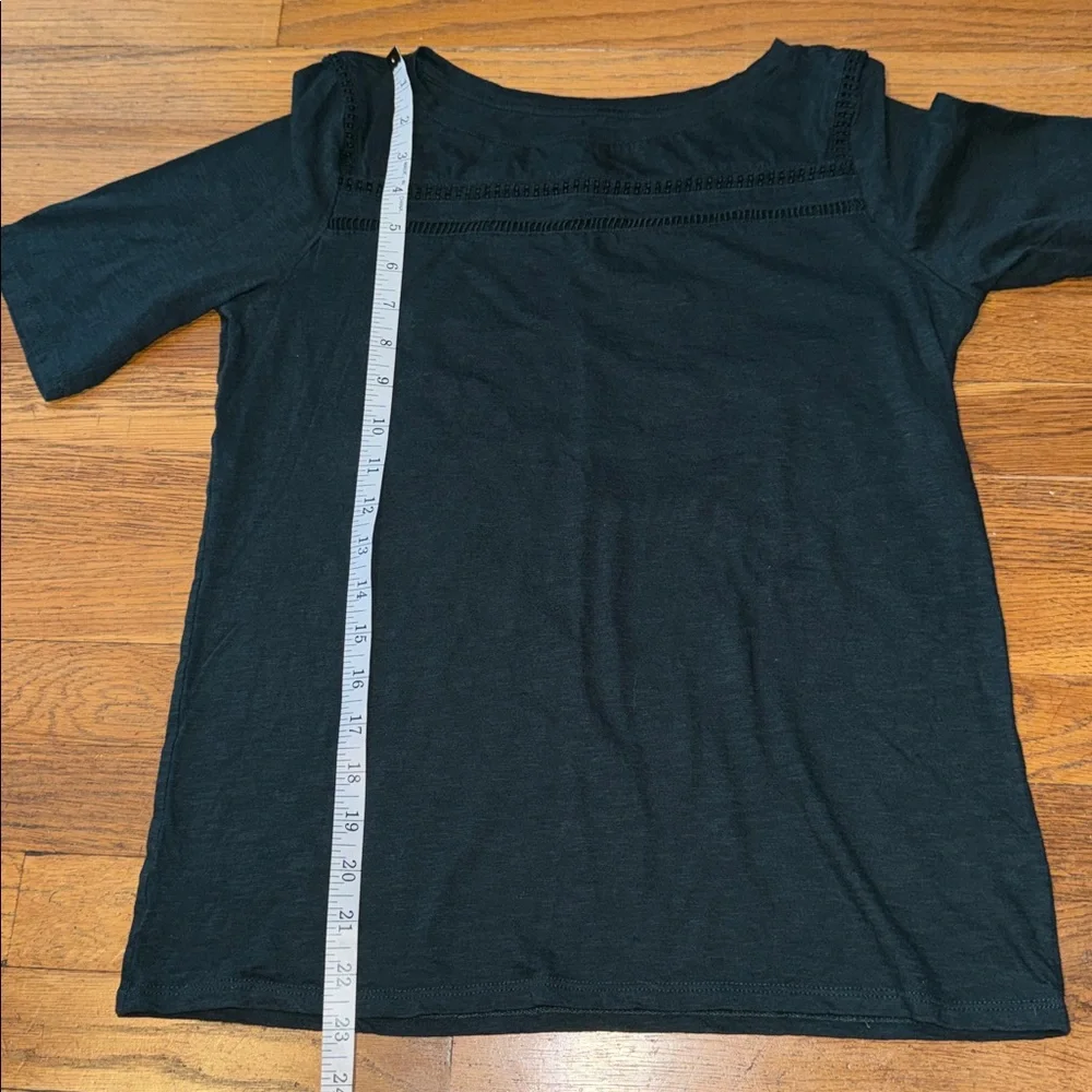 🌲 Loft forest green boatneck top with elbow length sleeves. Size S._7